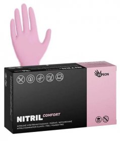 Rukavice NITRIL COMFORT růžové 3.8g 100ks