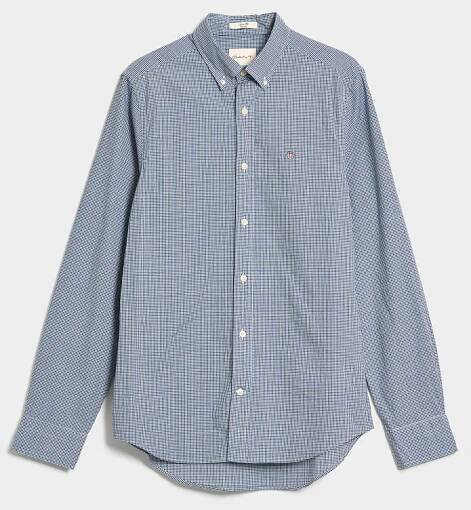 KOŠILE GANT SLIM POPLIN MICRO CHECK SHIRT COLLEGE BLUE