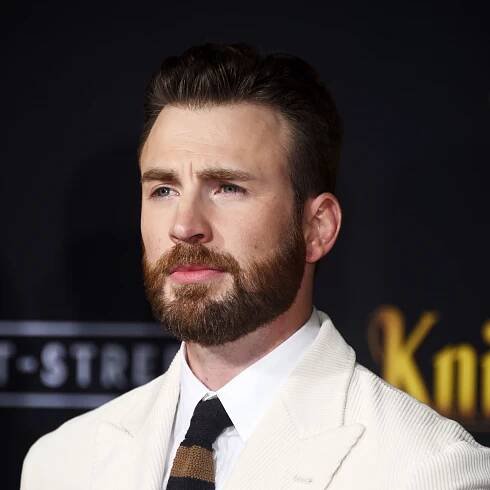 Chris Evans's Notorious Mustache Returns in Netflix's 