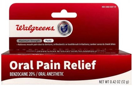 Walgreens Oral Pain Relief Paste Maximum Strength Assorted