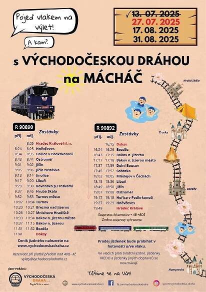 S VÝCHODOČESKOU DRÁHOU NA MÁCHÁČ | MLADĚJOV