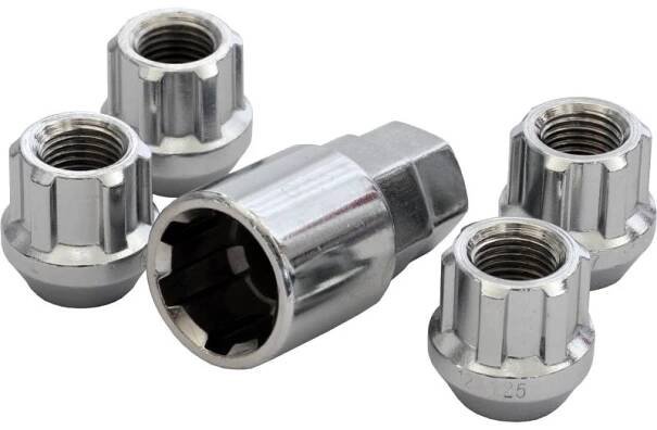 Pojistné šrouby kol - M12 x 1.50 x 26mm kuželové sedlo