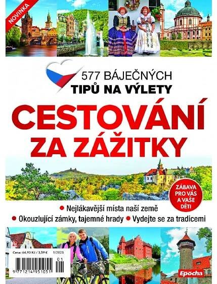 577 báječných tipů na výlety 2023/01 - Cestování za zážitky - knihovnička Epocha
