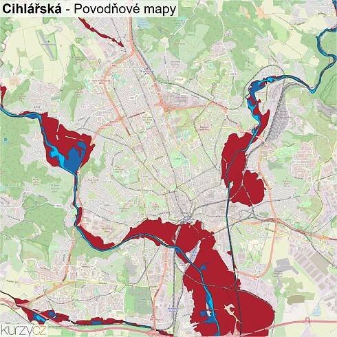 Cihlářská - mapy | Kurzy.cz