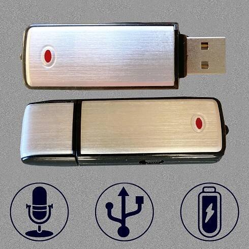 Mini Špionážní diktafon NETi Odposlech Pendrive 8GB PAMĚŤ DATA USB DP1 Barva stříbrná
