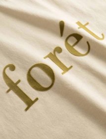 forét Resin T-shirt — Oat - Jednobarevné tričko s nápisem - forét - Trička - Oblečení - Gentleman Store