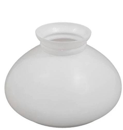Petrolejová lampa skleněné bílé stínítko 4465 aladin s otvorem 244 mm | Aukro