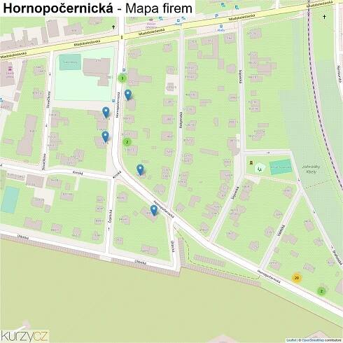 Hornopočernická - mapy | Kurzy.cz