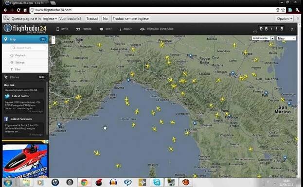 flightradar24: come si usa