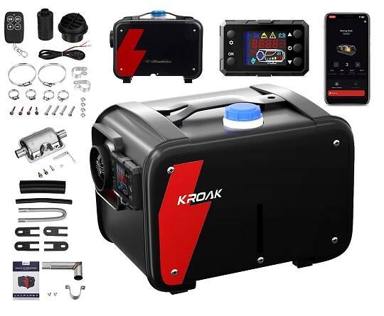 NEZÁVISLÉ TOPENÍ 8KW 12/24V OHŘÍVAČ DIESEL WEBASTO BLUETOOTH LCD