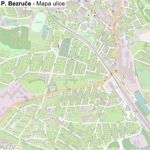 P. Bezruče - mapy | Kurzy.cz