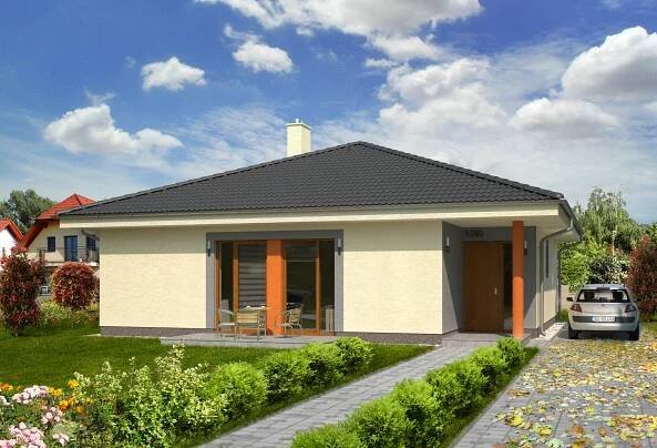 Projekt na bungalov, projekt bungalov, projekty bungalov, bungalov 1080