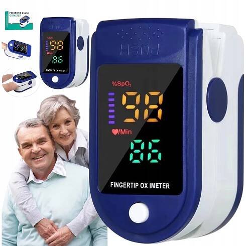 PULZOMĚR MĚŘENÍ TEPOVÉ FREKVENCE NA PRST PULZNÍ OXYMETR LED VELKÝ DISPLEJ