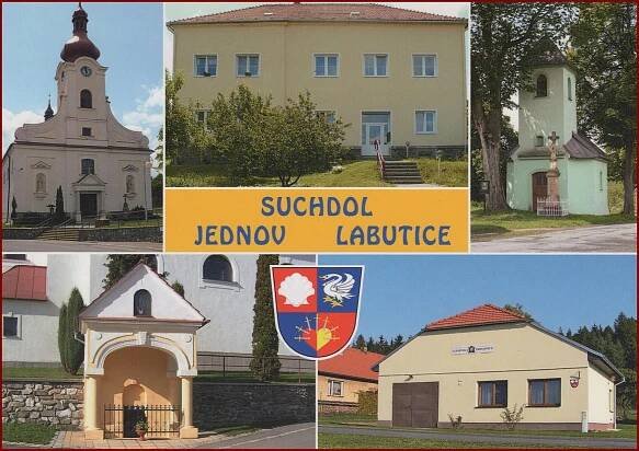 Suchdol, Jednov, Labutice * erb, hasiči, okénková * Prostějov * B2415 | Aukro