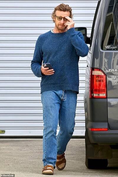 Simon Baker looked downcast as he was seen for the first time since being charged with drink driving offences
