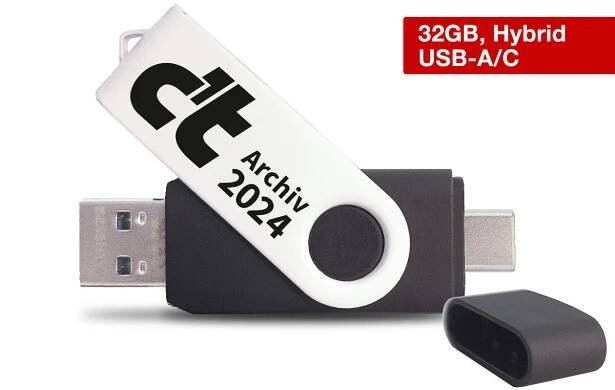 c't Archiv-Stick 2024 (32GB, USB-A/C)
