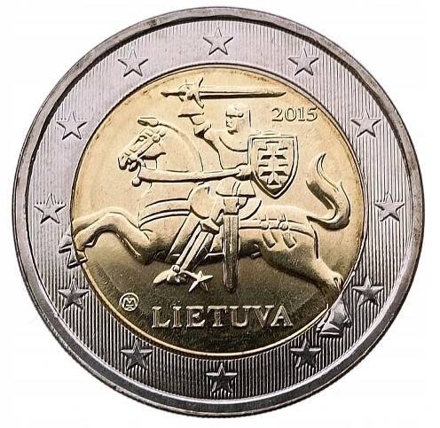 LITVA 2 EURO 2015 KŮŇ HONBA - MINCOVNÍ BIMETAL