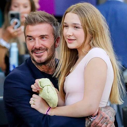 David Beckham daughter harper seven fort lauderdale 06 01 24