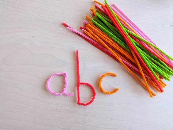 Use pipe cleaners for a letter formation activity that children will enjoy.