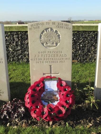 Headstone of 6401 Private James Fitzgerald