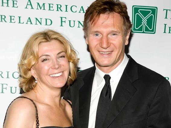 Liam Neeson and Natasha Richardson attend the 33rd Annual American Ireland Fund Gala on May 08, 2008 in New York City.