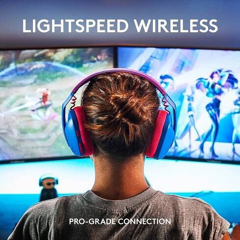 Logitech G435 LIGHTSPEED Sluchátka Over Ear Bluetooth®, 981-001062, stereo, modrá