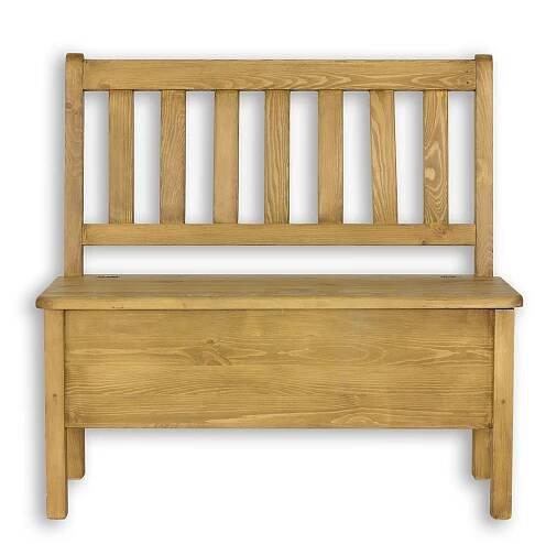 Drewmax NR703 lavice 120x53 cm masiv borovice rustikal
