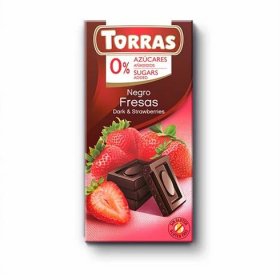 Torras Hořká čokoláda s jahodami 75g