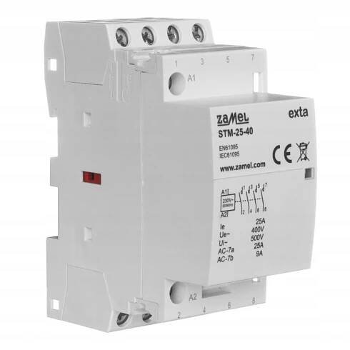 Modulární stykač 230V 25A STM-25-40 4NO relé stykač 25a EXTA