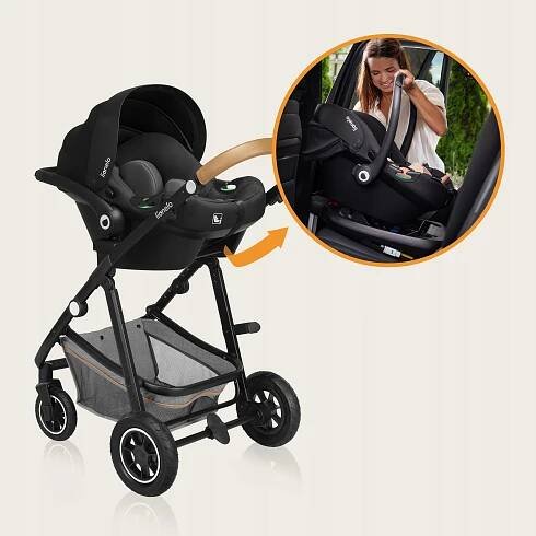 SPORTOVNÍ KOČÁREK 3v1 Kočárek Gondola Nosítko i-size ADAC Lionelo AMBER Šířka výrobku 62 cm
