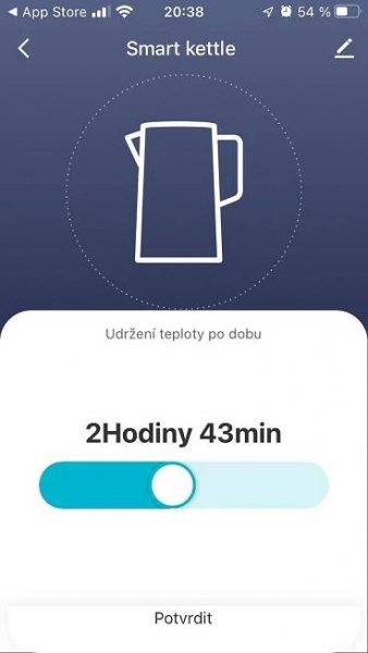 Nastavení délky udržování teploty