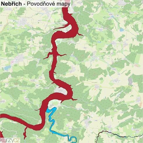 Nebřich - mapy | Kurzy.cz