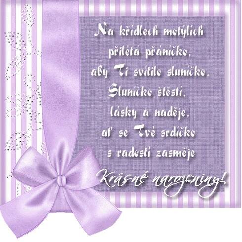 Happy Birthday GIF with Purple Bow