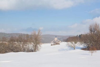 Hřiště v zimě – Golf Resort Karlštejn