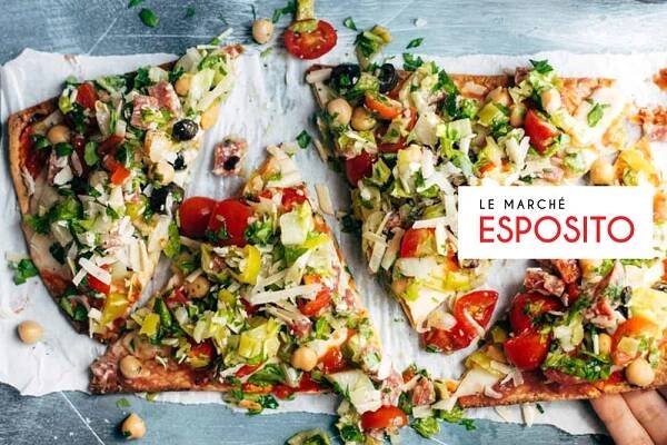 Pizza à la salade hachée