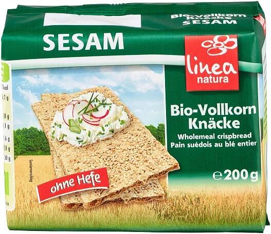 Knäckebrot celozrnný sezamový 200 g BIO   LINEA NATURA