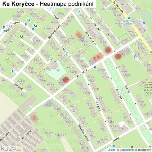 Mapa Ke Koryčce - Firmy v ulici.