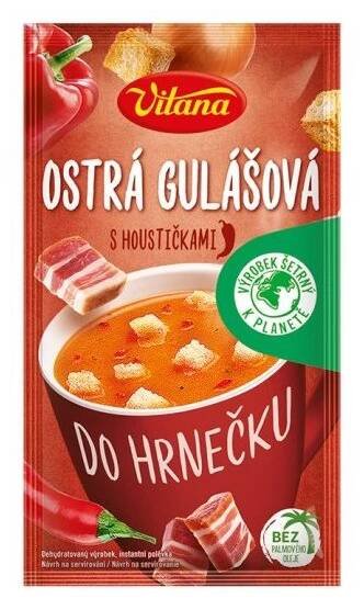 Vitana Do hrnečku Instantní polévka ostrá gulášová s houstičkami 25g od 9,9 Kč - Heureka.cz