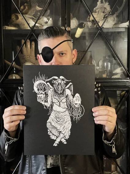 Dylan Garrett Smith Baphomet Screenprint photo.jpg