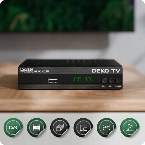 Tuner Dekodér DVB-T2 pozemní TV HD HEVC h 265 DVBT2 DVBT 2 + anténa WIFI Kód výrobce Tuner Dekoder TV H.265 DVB-T2 Satelitarny