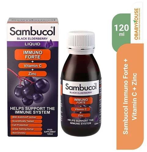 Sambucol Immuno Forte + Vit C + Zinc 120 ml