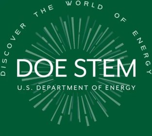 DOE STEM Logo Green Background with Tagline
