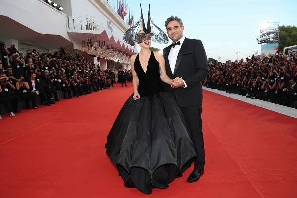 Lady Gaga and Michael Polansky at Venice Film Festival on Sept. 4