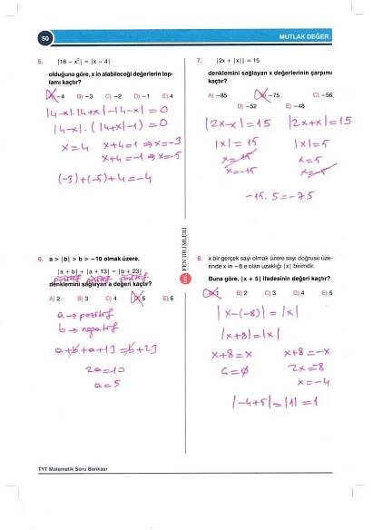 TYT-AYT Matematik Soru Bankası Çözümleri – BOĞAZİÇİ FEN BİLİMLERİ – Özel Öğretim ve Kişisel Gelisim Kursu