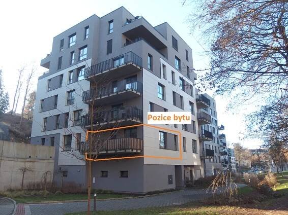 Pronájem nového bytu 2+kk (ca 60 m2) s terasou a krytým parkováním v rezidenčním bydlení v Liberci. - Firma, která nezklame
