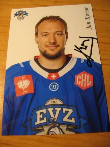 Jan Kovář - EV Zug - orig. autogram  - Ostatní sběratelské předměty