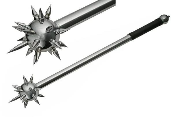 Medieval Spike Ball Mace 33.5″ Silver Stainless Steel