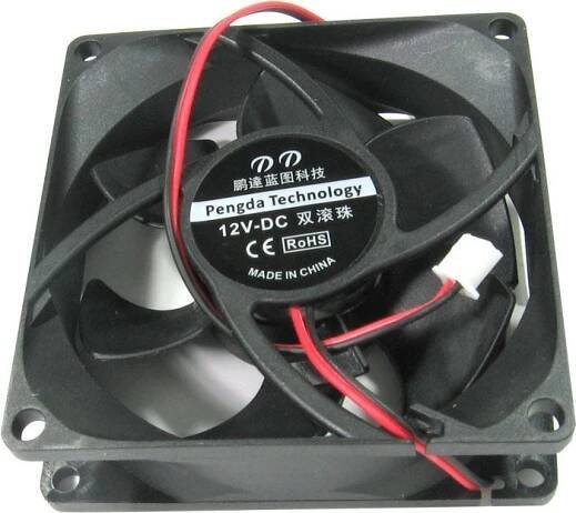 PC ventilátor Ventilátor 80x80x25mm 12V/0,17A, kuličková ložiska