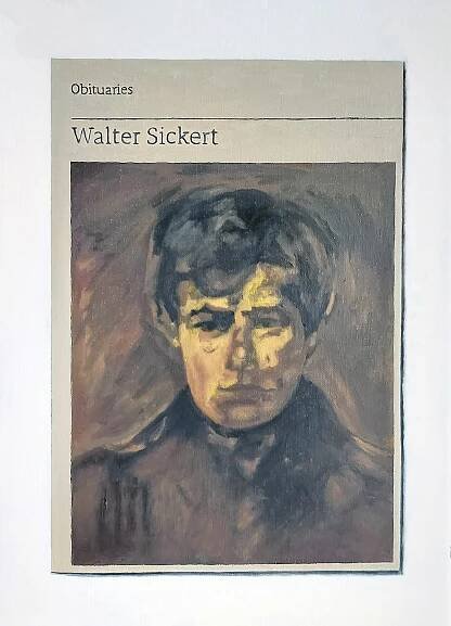 Hugh Mendes l Obituary: Walter Sickert l 2022 l Oil on linen l 35x25cm