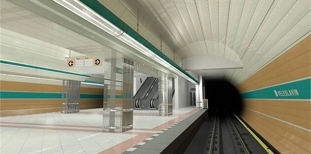 Fotogalerie: Vizualizace nové stanice Červený vrch, která bude součástí šestikilometrového prodlouženého úseku na trase A